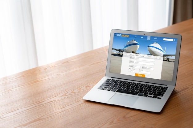 A laptop screen displaying a flight search website in incognito mode, showing search results for a trip, emphasizing the privacy aspect of the browser setting.