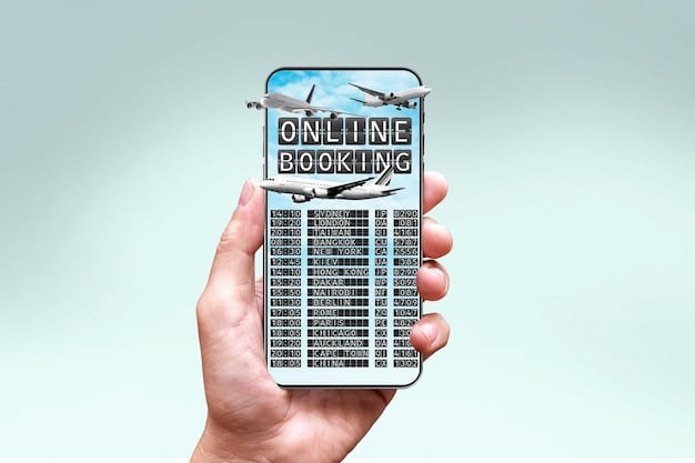A smartphone displaying a budget airline comparison app, showing a list of different airlines and their prices for the same route, emphasizing the ease of comparing fares.