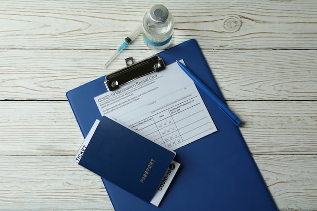 A customs declaration form being filled out on a clipboard at an airport, with a pen and various personal items like a wallet and passport visible in the background.